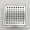 Drain de douche 6 po x 6 po x 7/8 po Oceanic, acier inoxydable 316 de qualité marine, grille avec crépine