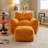 Comfortable Corduroy Bean Bag Chair with Ottoman - Plush Foam Fill, Soft Seating for Your Living Room-900517660