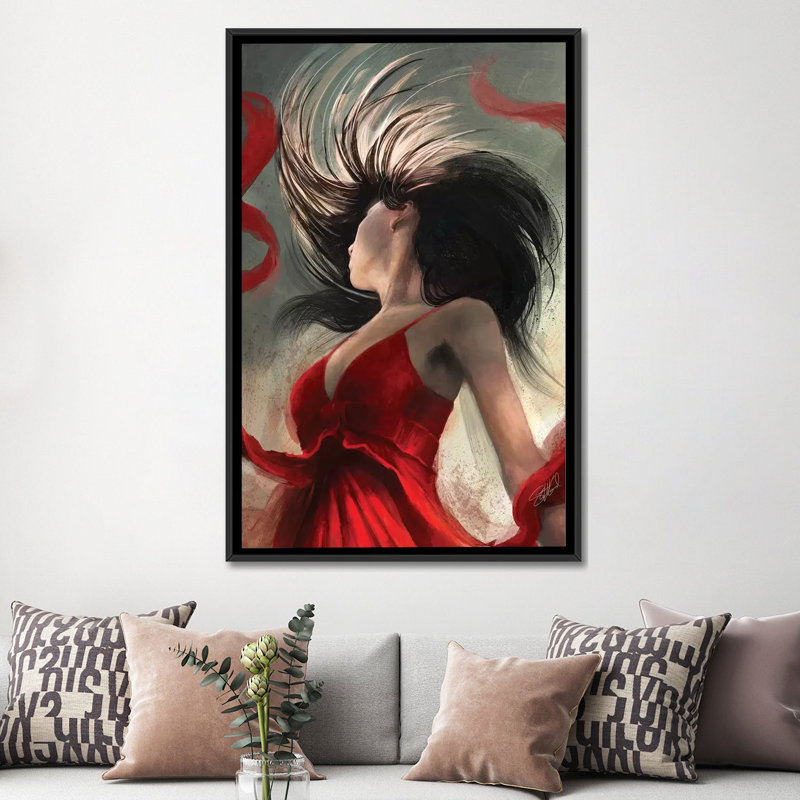 «The Flip», impression sur toile, H 26 po x l 18 po x P 1,5 po, Toile avec cadre noir, Pas de tapis