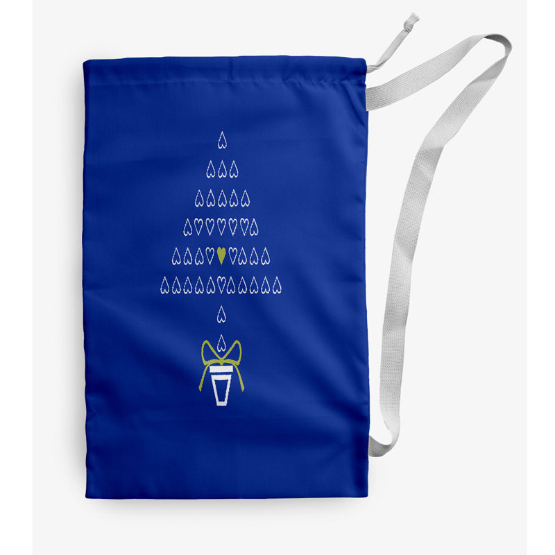 Fabric Laundry Bag with Handles, Small (29" H x 18" W), Blue