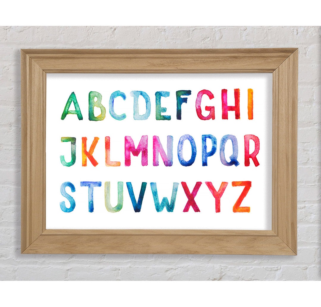 Regenbogen Alphabet - Einzelne Bilderrahmen Kunstdrucke