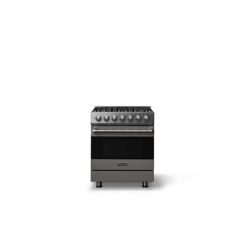 Viking30"W./24"D. Sealed Burner Range-5 Burners, Liquid Propane, Damascus Gray, Dual Fuel