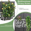 Support pour plante en fer noir avec roues - H 73 po x P 16 po x L 47 po, conception modulaire autoportante, ensemble 1 pièce