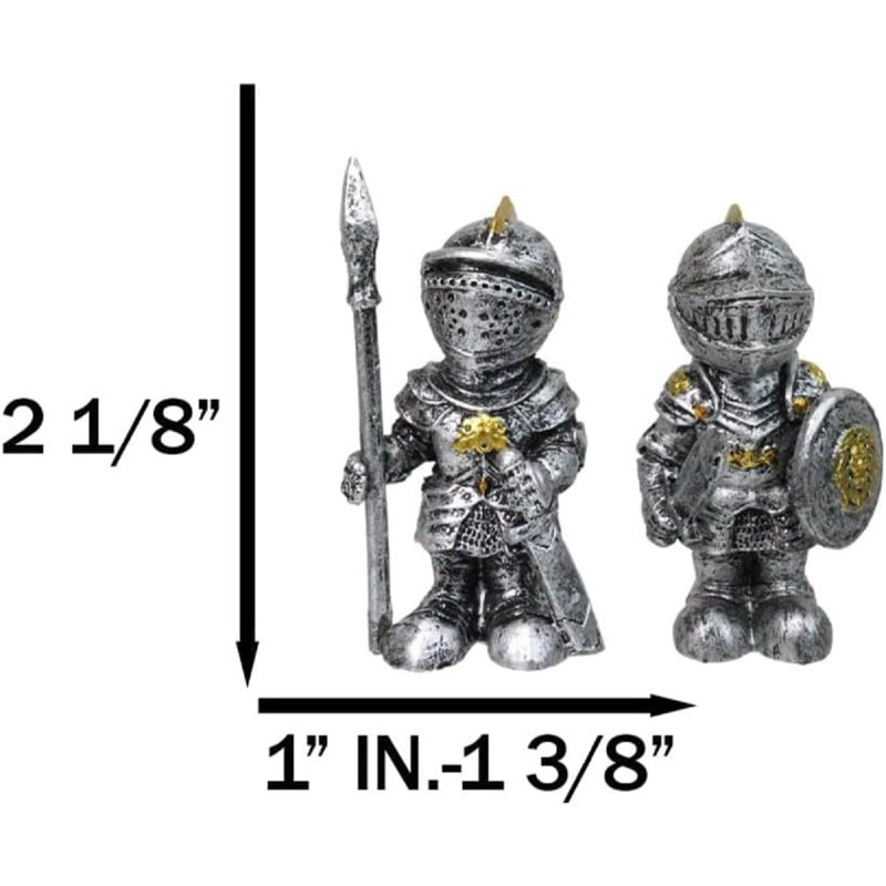 Ensemble de 4 mini figurines médiévales