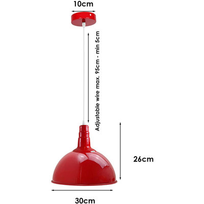 1 - Light Red Single Pendant