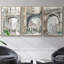 Watercolor Archures I, ensemble de 3 pièces encadrées sur toile-97913841-97913842