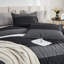Ensembles d'édredon pleine grandeur Andency noir blanc gris - ensemble de literie léger 3 pièces, édredon toutes saisons en duvet synthétique (1 édredon, 2 taies d'oreiller)-124498872-124764803