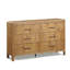 Mobilier de chambre à coucher en bois naturel avec commode à 6 tiroirs 1Pc