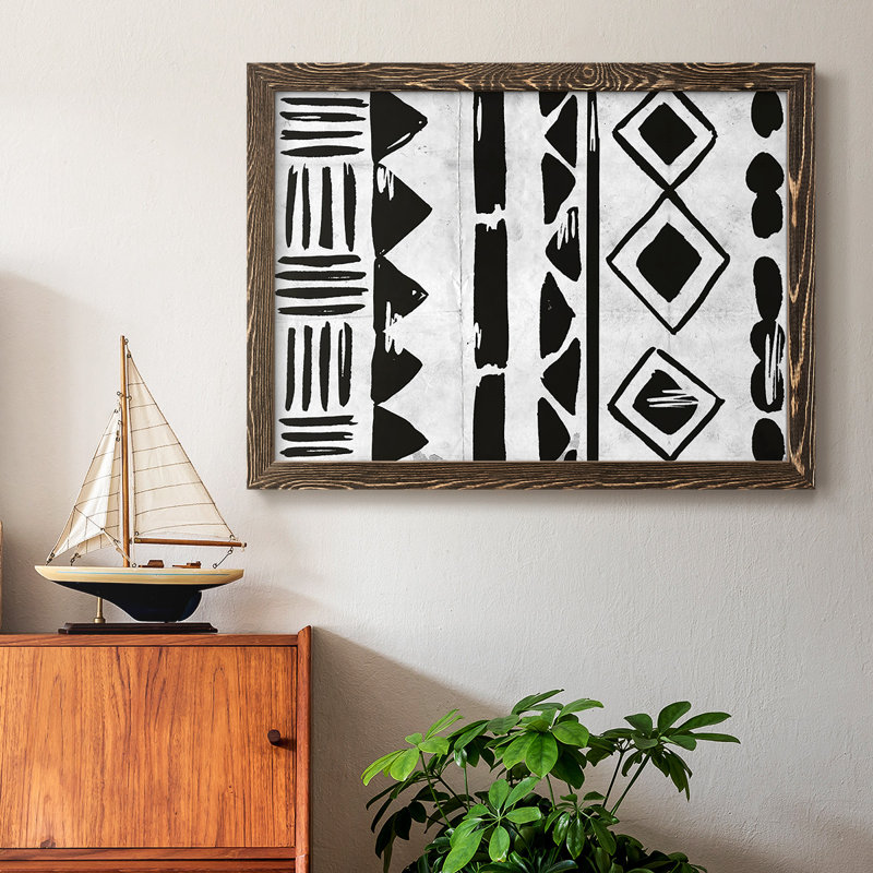 " Becoming One IV ", Walnut Framed, 28" H x 42" W x 1.5" D