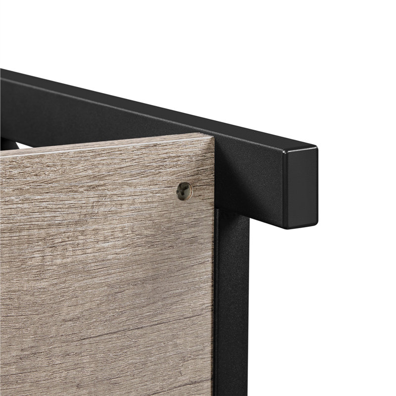 Vintage Wooden Console Table, Grey, Black, 80cm H x 30cm W x 100cm L