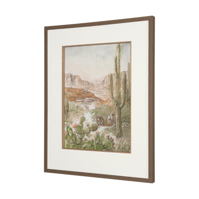 Red Rock Country III by  Studio Hand-Embellished Framed Artwork Matted under Glass