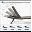 Chaises longues d'extérieur en osier 2 pièces en aluminium, fauteuils de bronzage résistants aux intempéries pour le patio, la piscine et la plage