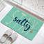 Tapis côtier Stay Salty, pour maison de plage et salle de bain, 24 po x 36 po, bleu sarcelle