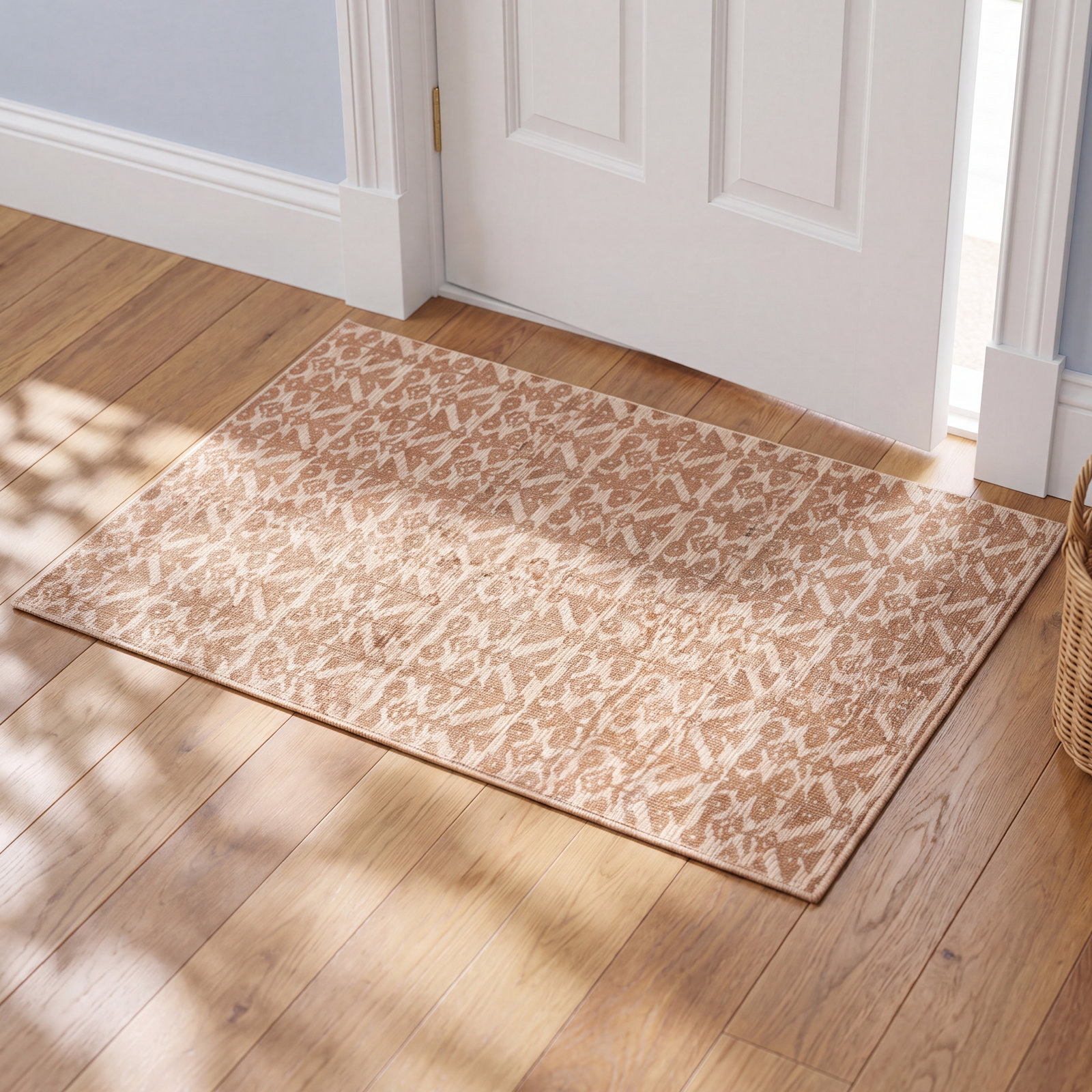 Hand-Loomed Geometric Wool Rug, Rectangle 2' x 3'