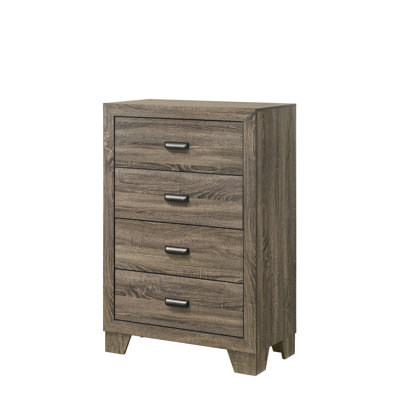 Mobilier de chambre rustique 1 pièce 4 tiroirs
