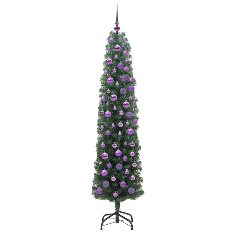 Artificial Christmas Tree with 300 LEDs with Stand, 5.91' H, Purple