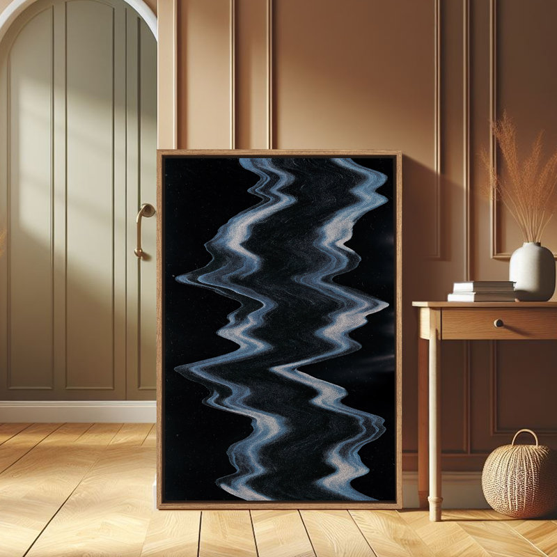 Art mural encadré abstrait rétro antique classique pour chambre à coucher, H 24 po x l 16 po, Naturel