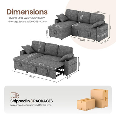 3 Seater Sofa Bed