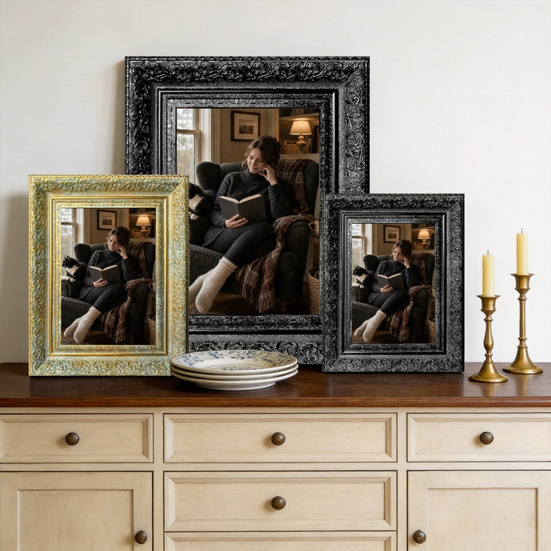 Cadre 3 photos noir polyvalent pour photos et cadeaux de 5 po x 7 po, Black, 3, 5" W x 7" H