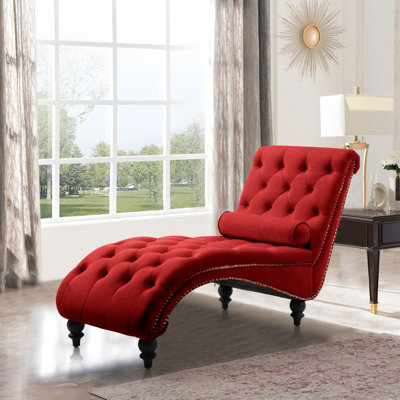 Chaise longue en velours