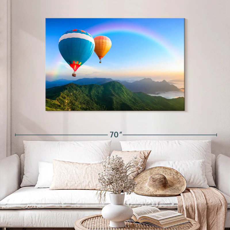 Mehar Balloons And Rainbow, 32" H x 48" W