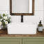 DeerValley Countertop Vessel Sink 405 x 305 x 130mm W, White Ceramic Rectangular Bathroom Sink