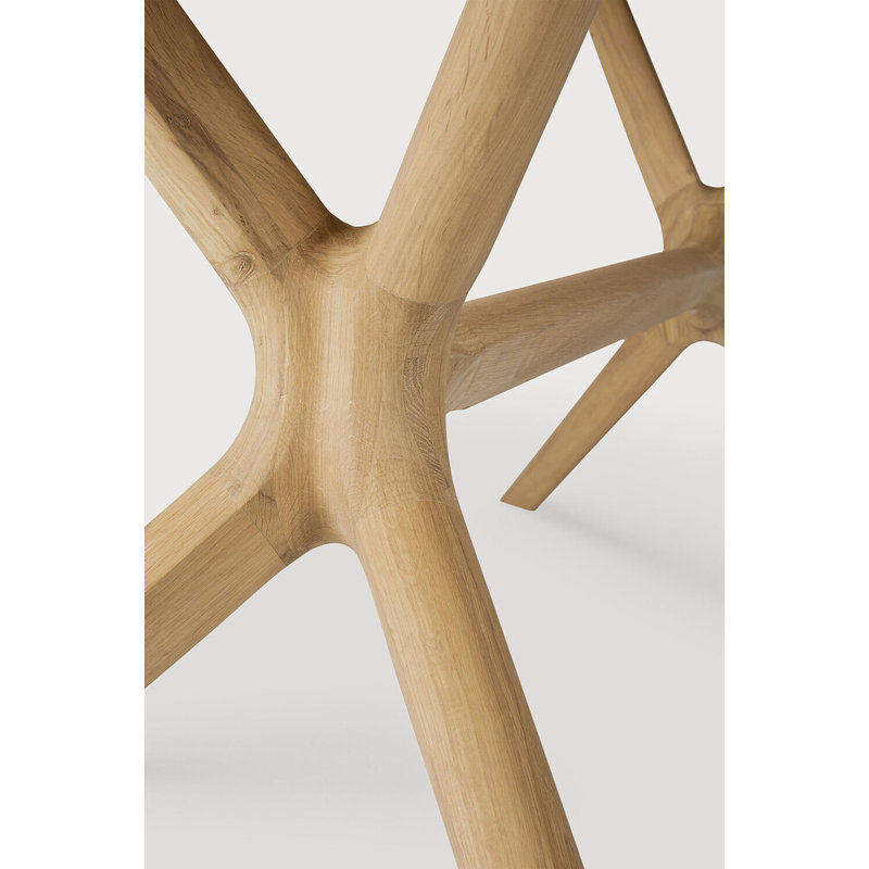 X Solid Oak Dining Table, 30" H x 78.75" L x 39.4" W