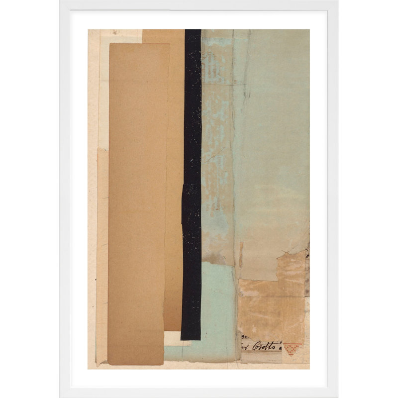 Grotto Painting by Sarah Short, White Framed, 25" H x 17.5" W x 1.25" D