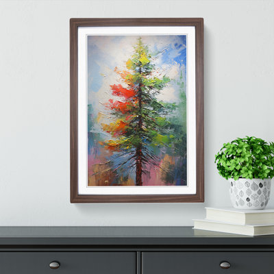 Pine Tree Action Painting No.2 Framed Print