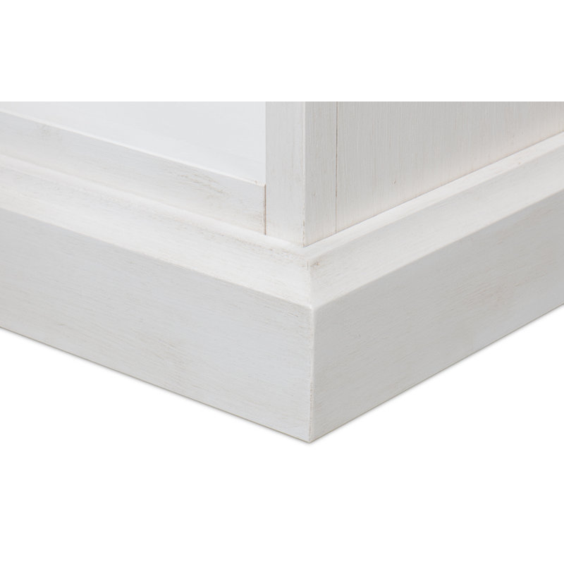 Solid Wood Bookcase, White