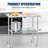 24 X 36 Inches Stainless Steel Work Table - 430 Steel, Adjustable Undershelves, 360° Swivel With Two Brakes, Suitable For Outdoor Grilling And Hotel Restaurant Garage