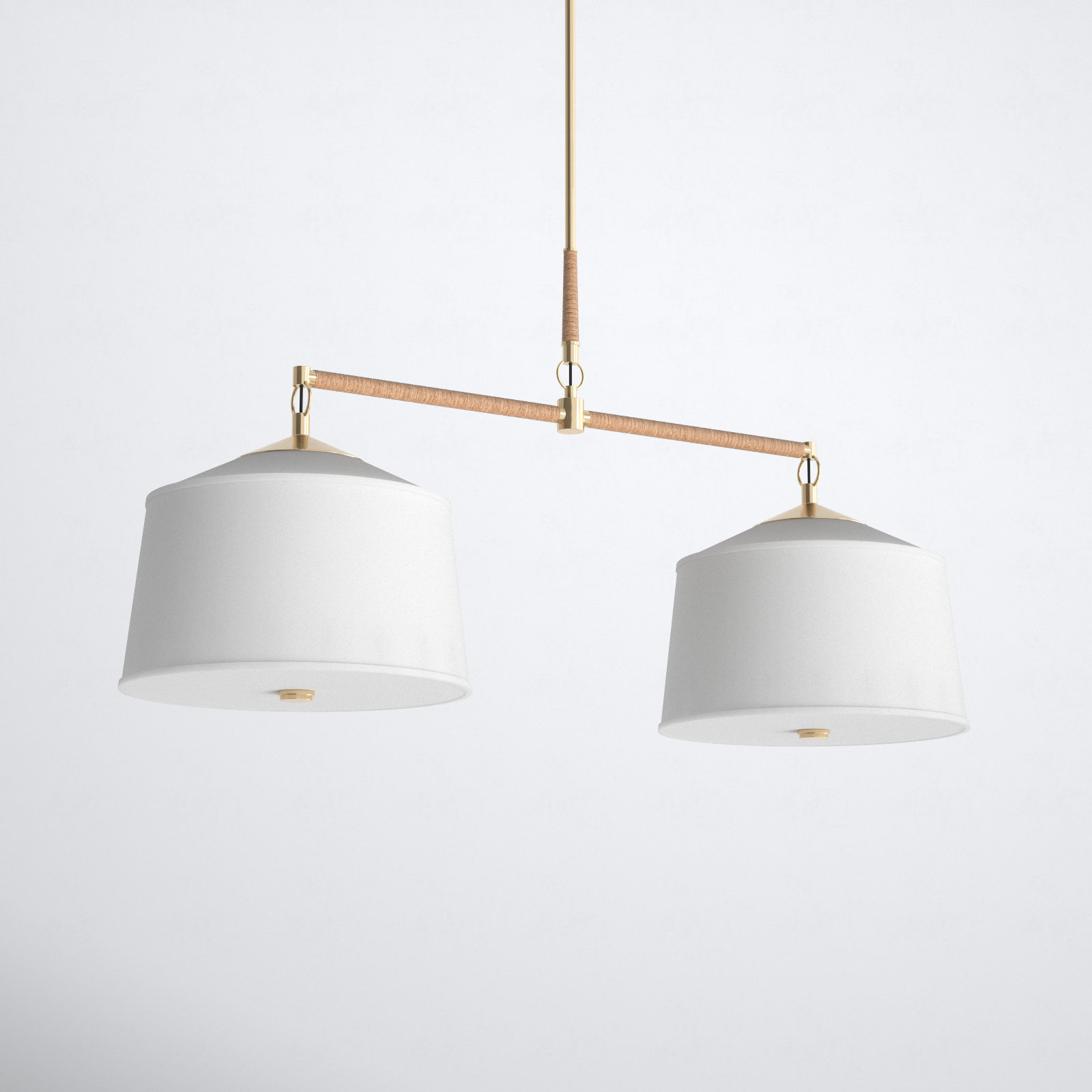 Eagleton 2 Light Linen Dimmable Pendant