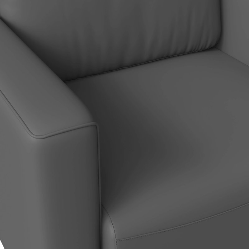 Fauteuil d'appoint en cuir Lapathos, Similicuir gris