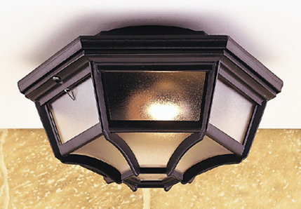 6 Panel Black Outdoor Bulkhead Light