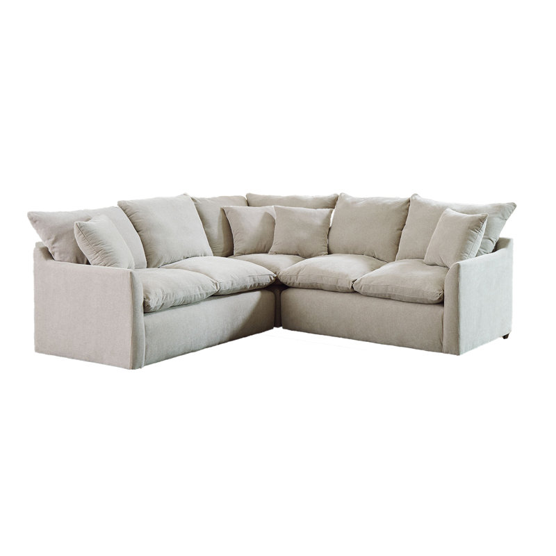 Canapé modulaire en tissu 2 pièces Dheclan