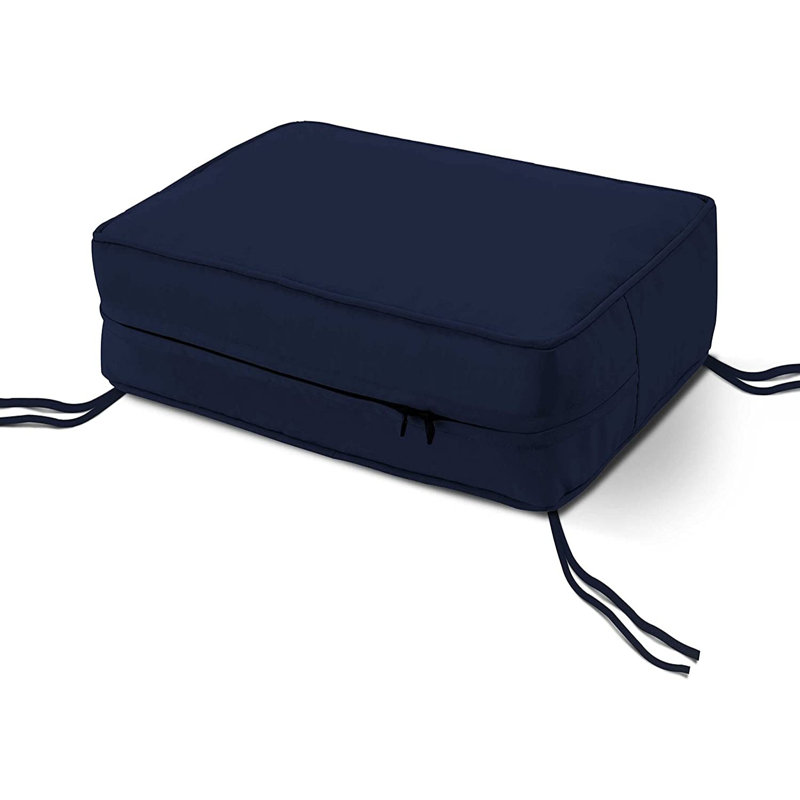 Indoor/Outdoor Seat Cushion, 5" H x 25" W x 25" D, Navy Blue