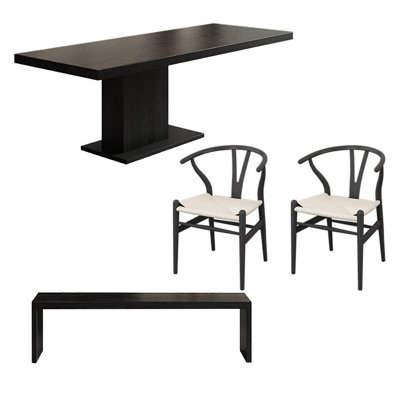 Multi-functional solid wood practical table set