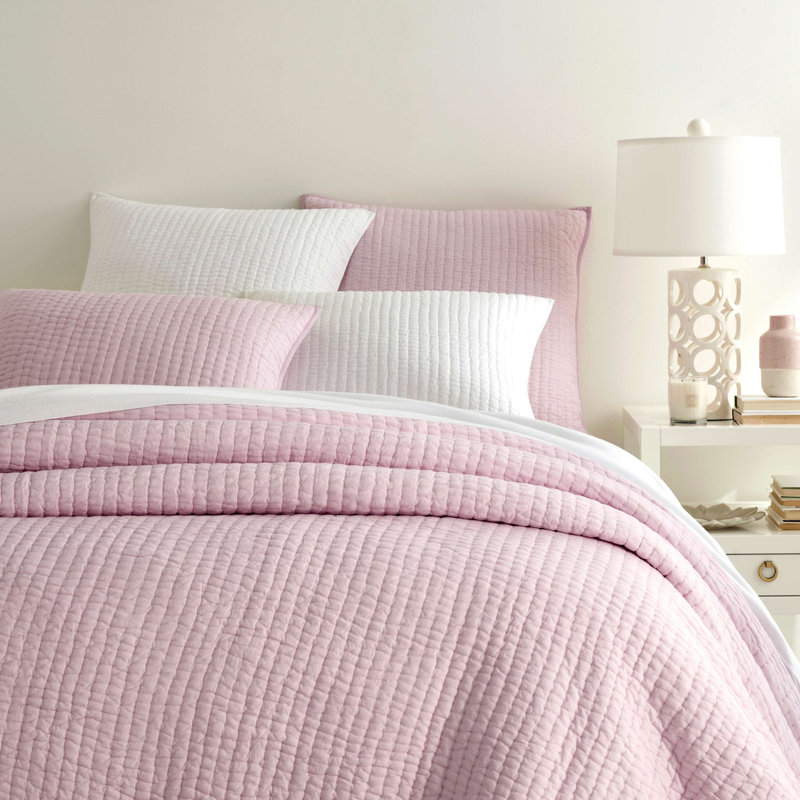 Lana Voile Quilted Sham, Euro, White