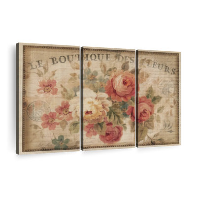 «Parisian Flowers III», 3 pièces