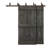 Panelled Wood Stained Mid-Bar Series Bypass Double DIY Barn Door with Sliding Hardware Kit-86760887-86760865