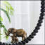 32" Circle Mirror with Metal Beaded Frame