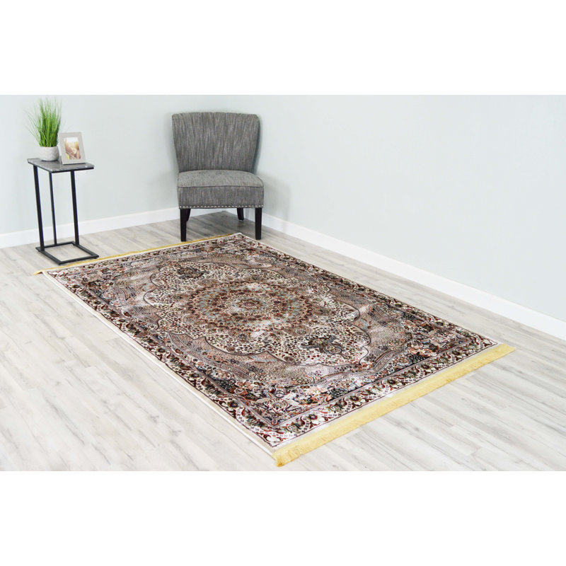 Taille de tapis traditionnelle oriental tapis 7 pi 9 po x 10 pi 5 po Darwen, Rectangle 7 pi 8 po x 10 pi 8 po