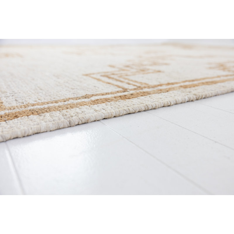 Willa Hand Knotted Jute / Sisal Geometric Area Rug, Rectangle 9' x 12'