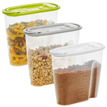 2.5L Double Cereal Dispenser Food Beans Divided Storage Container Box  Damp-proof