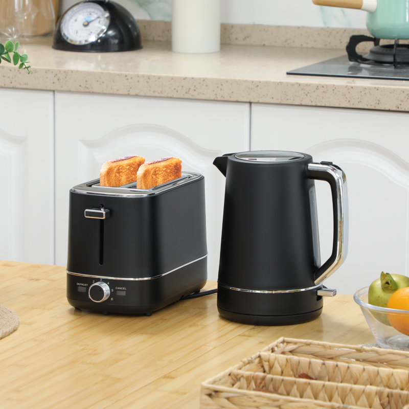 Kettle and Toaster Set, Black
