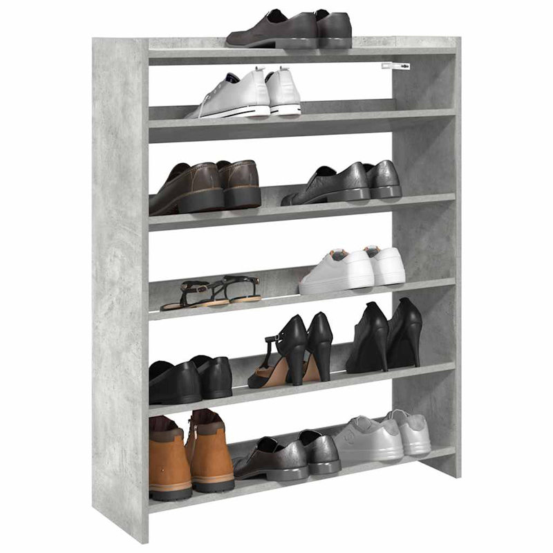 18 Pair Shoe Rack, Concrete Grey