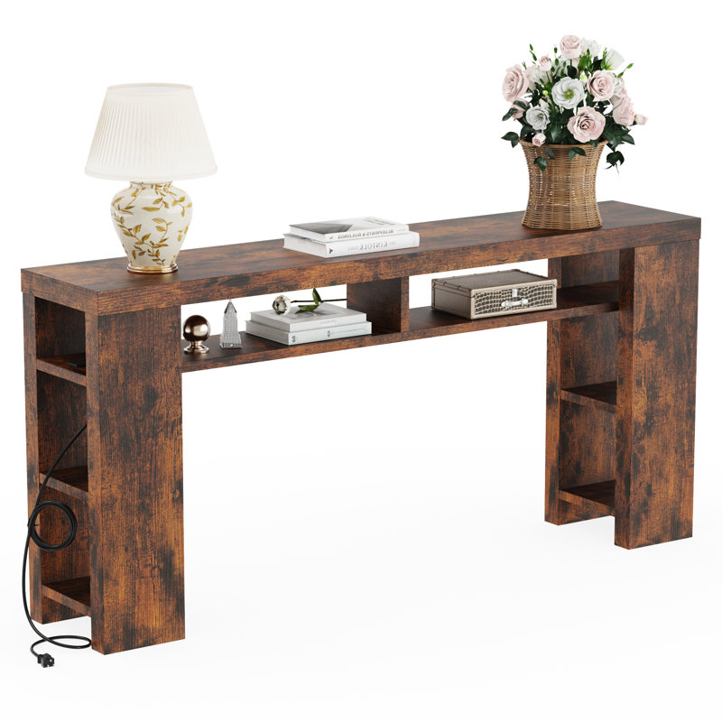 Modern Minimalist Console Table, Brown