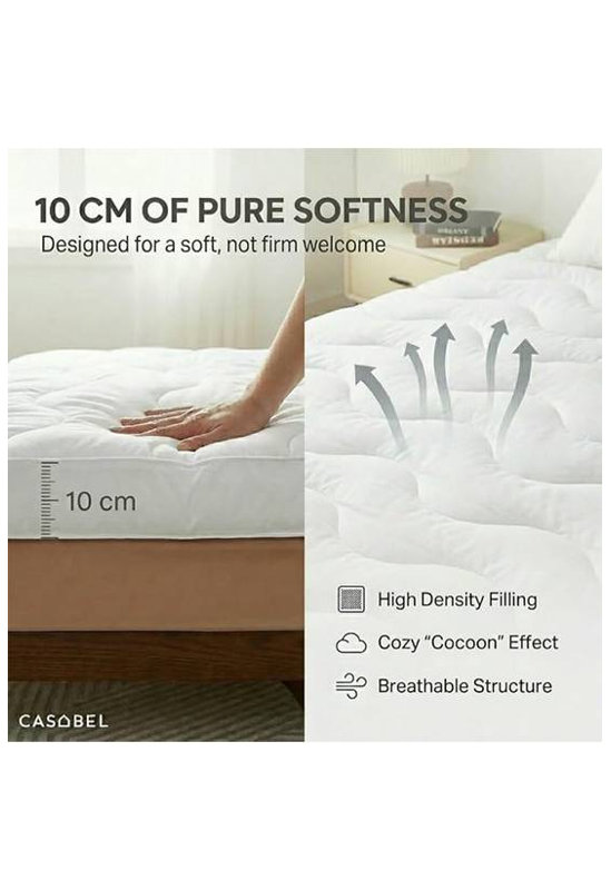 Double Bed Cloud Mattress Topper 137 x 203 cm