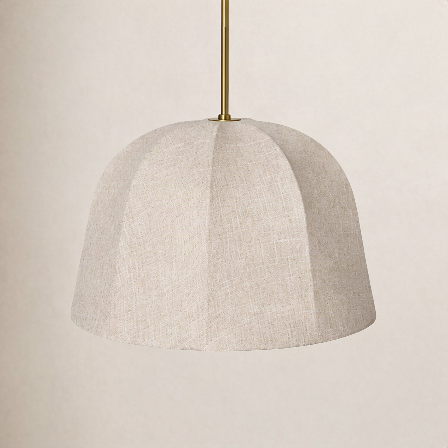 Dimmable Brass 3-Light Pendant, 59" H x 17.7" W x 17.7" D