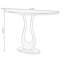 Console en bois massif brun noisette-1849238803